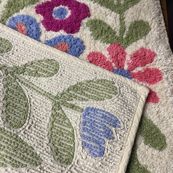 NATURAL LIFE Colorful Floral Bath Mat - Cream, Green, Pink, Blue - Picture 6 of 6